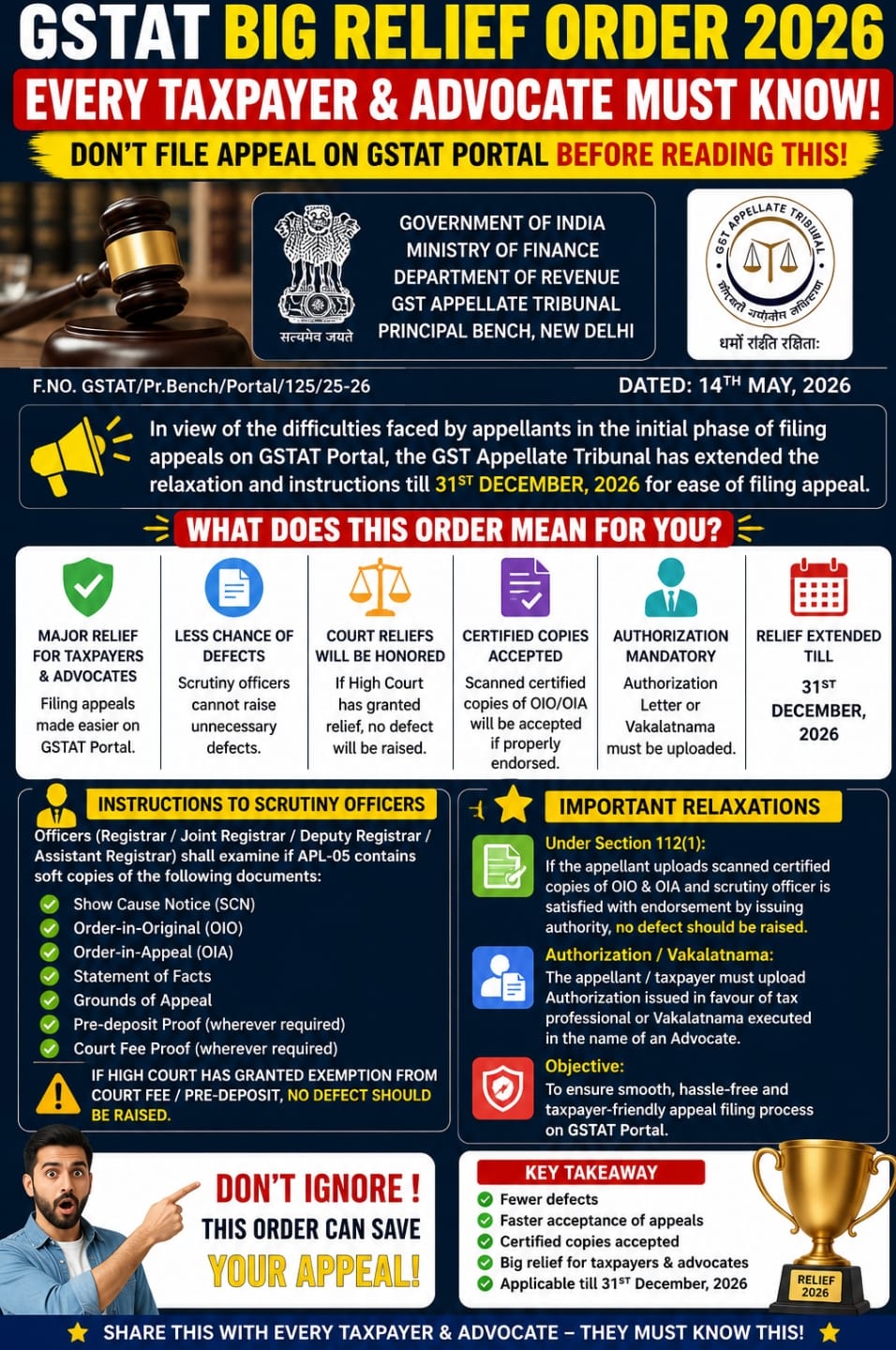 # GSTAT Big Relief 2026: New Appeal Filing Rules Explained #